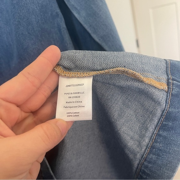 Veronica Beard Wasta Denim Dress in Cornflower Blue Long Sleeve - Picture 6 of 9